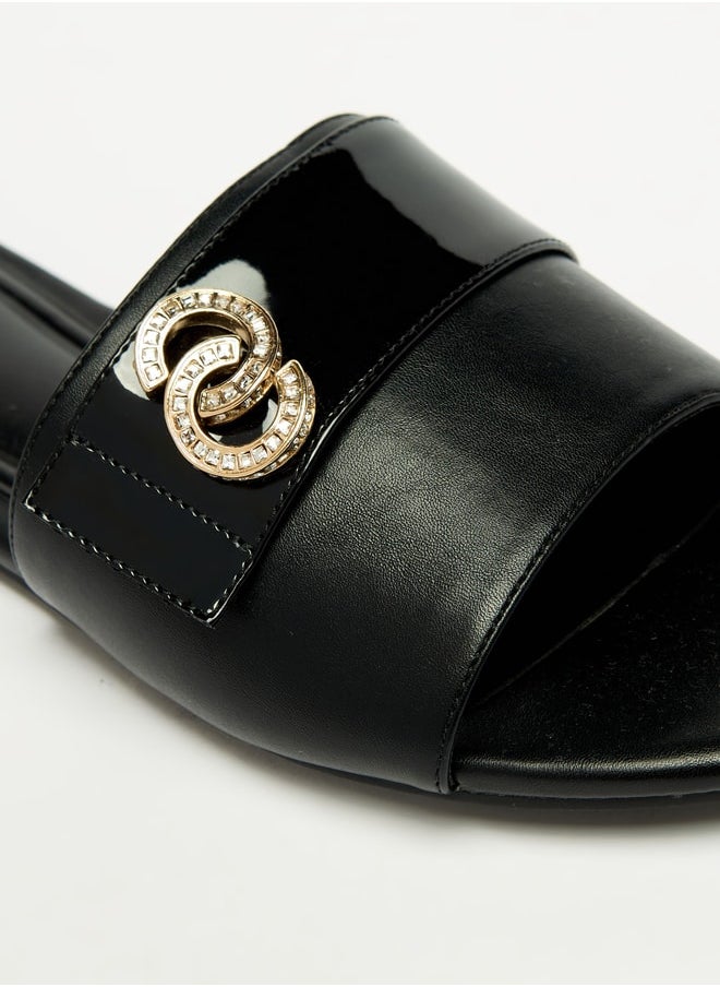 Celeste Women's Slip-On Sandals with Metal Accent  - Image 5