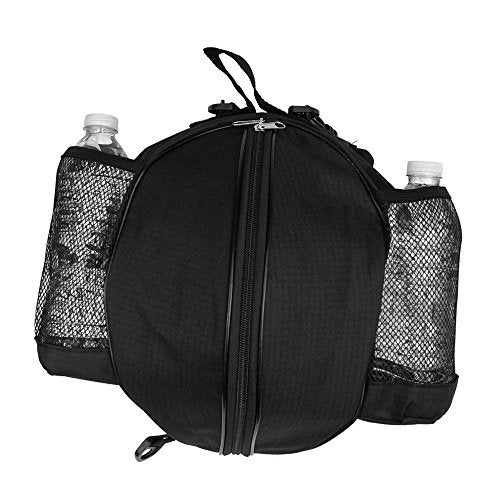 FoRapid Size 7 (29.5") Basketball Bag Soccer Ball Football Volleyball Softball Sports Ball Bag Holder Carrier+Adjustable Shoulder Strap 2 Side Mesh Pockets f/Water Bottle Towel Sports Shoes (Black) - Image 3