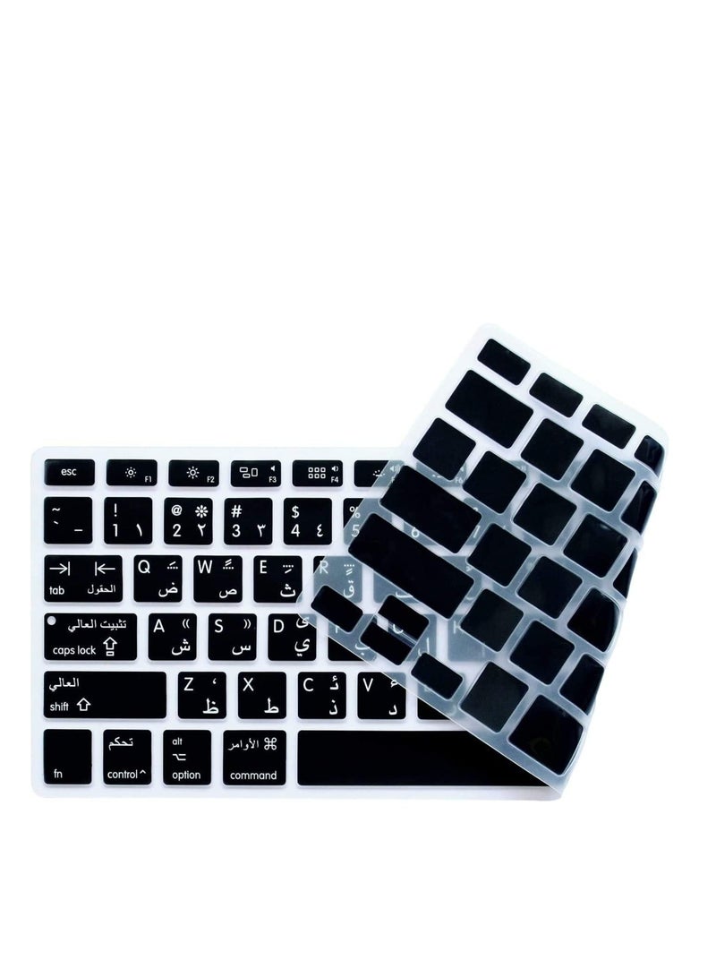 Arabic Language Keyboard Cover for MacBook Pro 13 /15 with or w/out Retina Display Silicone Skin for iMac and MacBook Air 13 Arabic English - Image 2