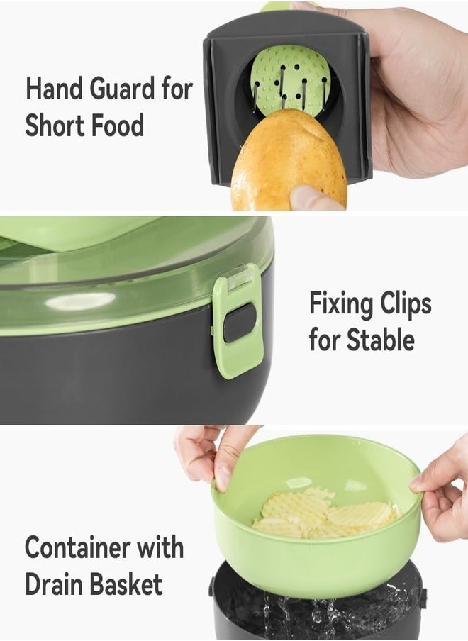 ZEESQUARE - Vegetable Chopper Multifunctional 13-in-1 Food Choppers Onion Chopper Vegetable Slicer Cutter Dicer Veggie chopper with 8 Blades - Image 1