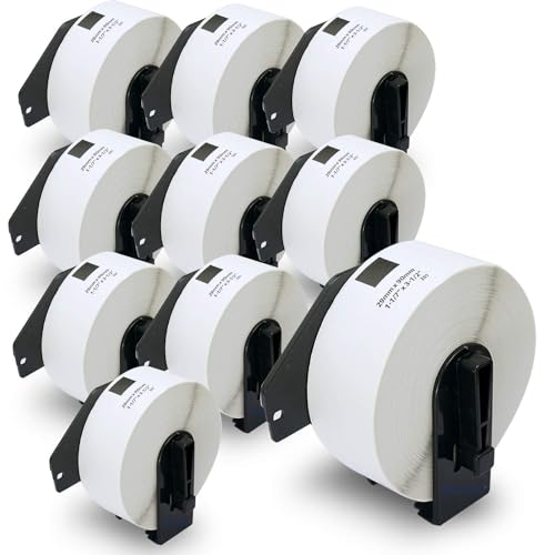 BETCKEY - Compatible Address Labels Replacement for Brother DK-1201 (1.1 in x 3.5 in), Use with Brother QL Label Printers [10 Rolls/4000 Labels] - Image 1