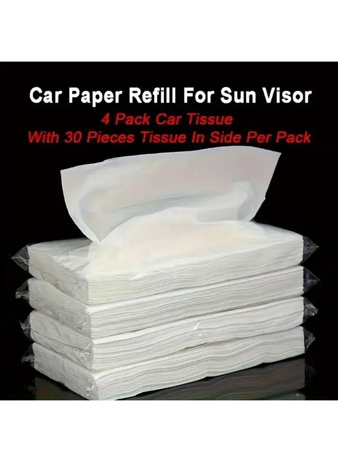 Car Tissue Refills 4pcs 30 Sheets Per Pack For On Board Tissue Box - Image 4