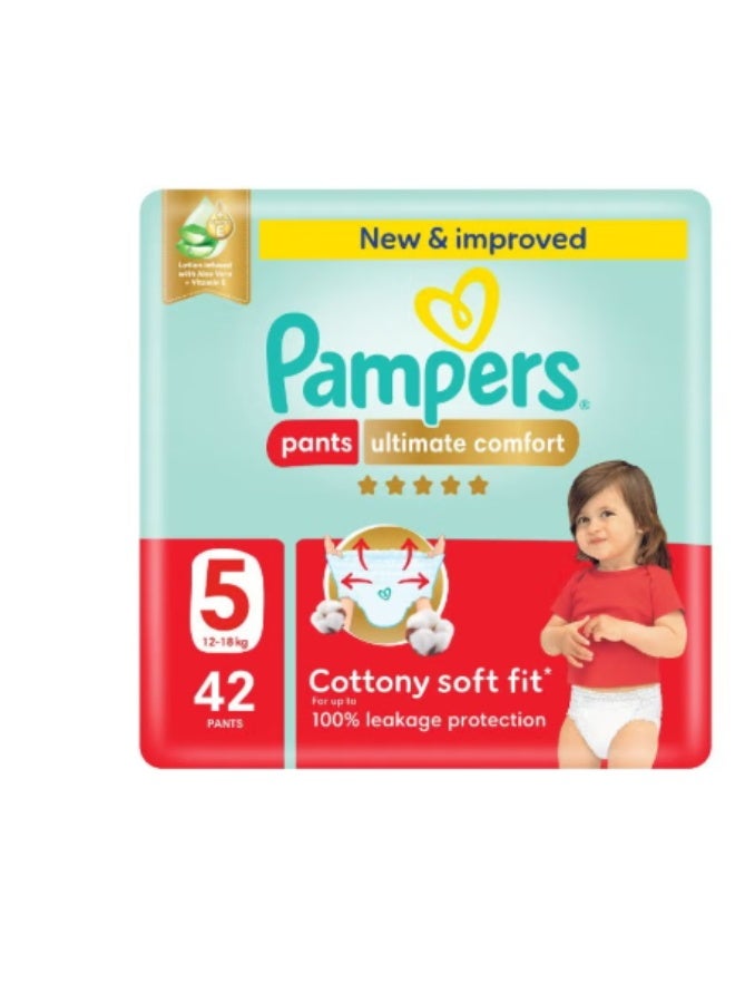 Premium Care Pants Diapers Size 5, 12-18kgs 42 Count