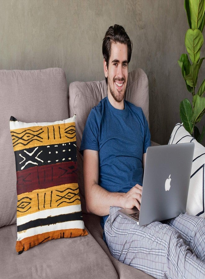 Yaateeh Tribe African Ethnic Symbol Texture Decorative Throw Pillow Covers 18x18 Inch Pillows Case Square Cushion Cover Cases Pillowcase with Zipper Sofa Home Decor for Couch Bed Patio Car - Image 4