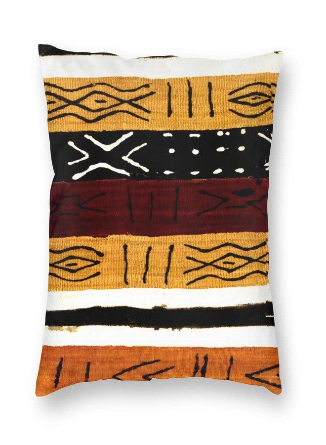 Yaateeh Tribe African Ethnic Symbol Texture Decorative Throw Pillow Covers 18x18 Inch Pillows Case Square Cushion Cover Cases Pillowcase with Zipper Sofa Home Decor for Couch Bed Patio Car - Image 1