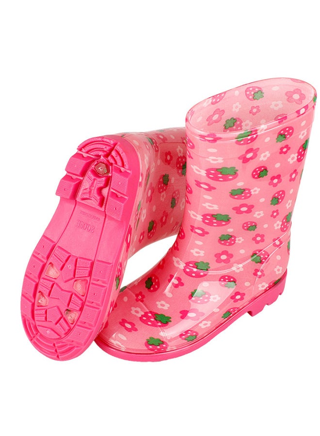Rain Boots For Middle-aged And Older Children, Cute Rainbow Girls' Rain Boots, Exported To Japan, Waterproof High-top Boys' Primary School Students Water Shoes