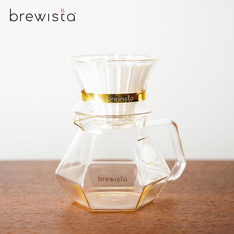 Brewista 700ml/23.7oz X Series Glass Coffee Carafe, Small Pour Over Glass Pot Server, 2-4 Cups, Polygonal Design for Improved Flavor, Heat Resistant Odorless Glass Pitcher - Image 4