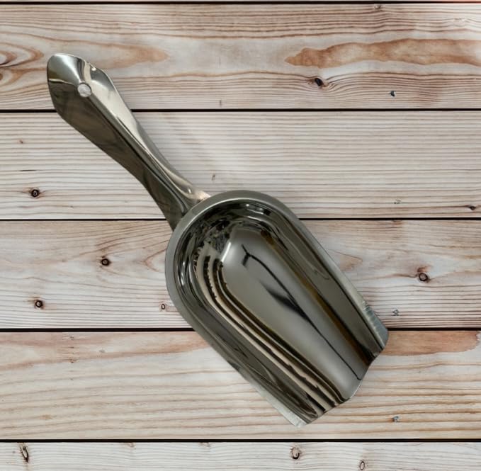 Proniks Stainless Steel Ice Scoop,Ice Picker,Popcorn Scoop,Stainless Steel Ice Scooper for Ice Maker Ice Bucket Kitchen Freezer,Bar Party, Wedding,Heavy Duty,Dishwasher Safe (5Pack, Silver) - Image 3
