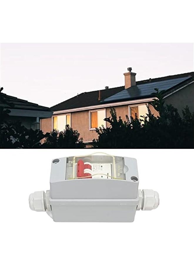 Generic - 32A 500V PV DC Disconnect Switch, MCB 2P Solar Current Sink Load Switching Air Miniature Circuit Breaker with IP65 Waterproof Distribution Box for Panel (Without Cable) (8gz02v9wb7-11) - Image 1