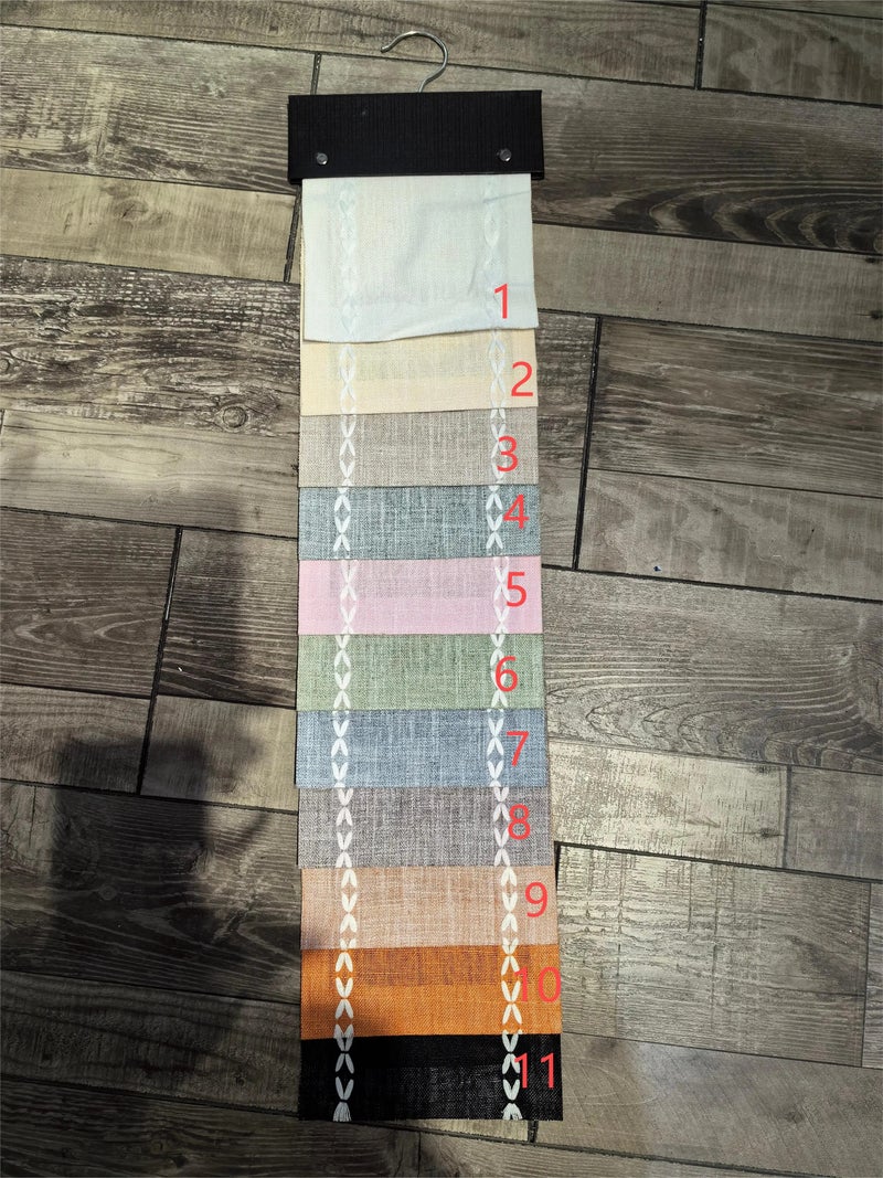 Cotton Vintage Table Runner – Country Linen Woven with Hand-Embroidered Detail for Dining Room, Dresser, and Party Decor