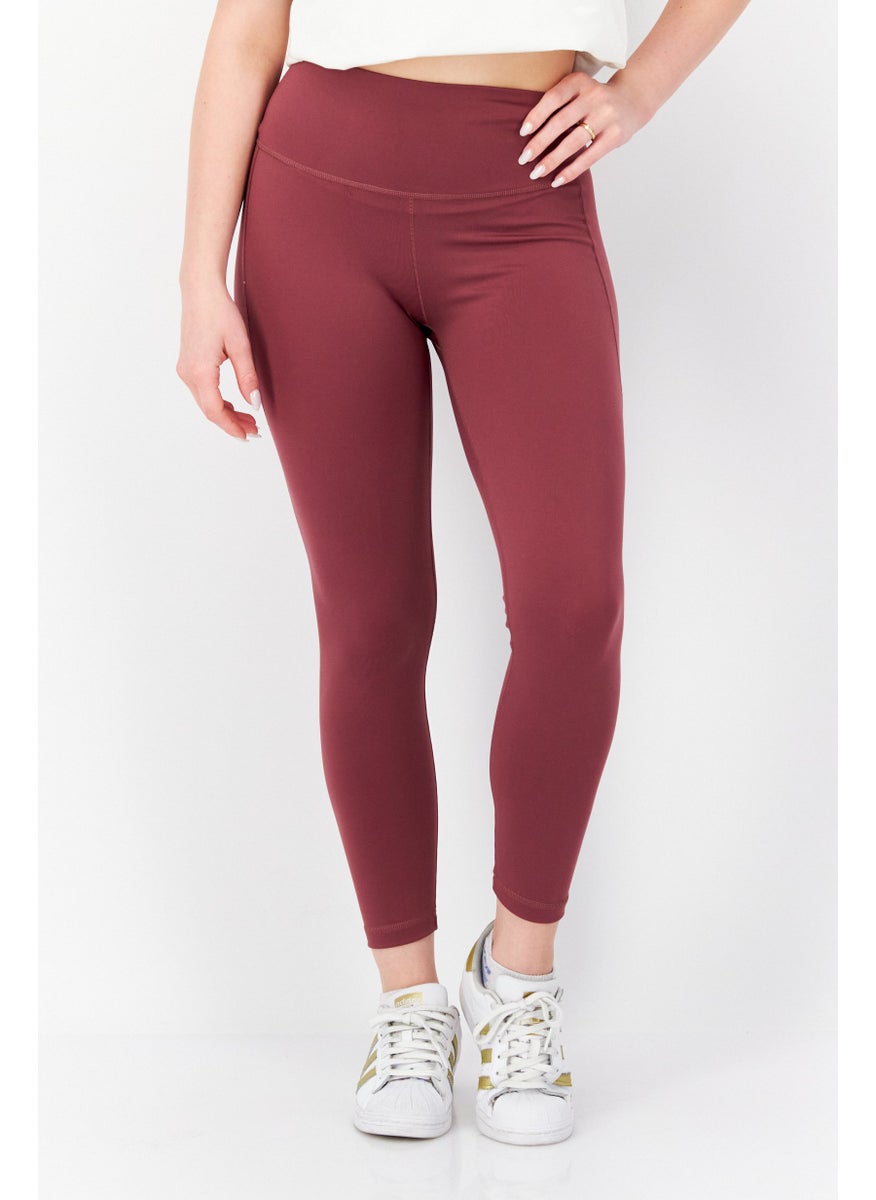 Adidas Women Sportswear Fit Running Tights, Maroon  - Image 1