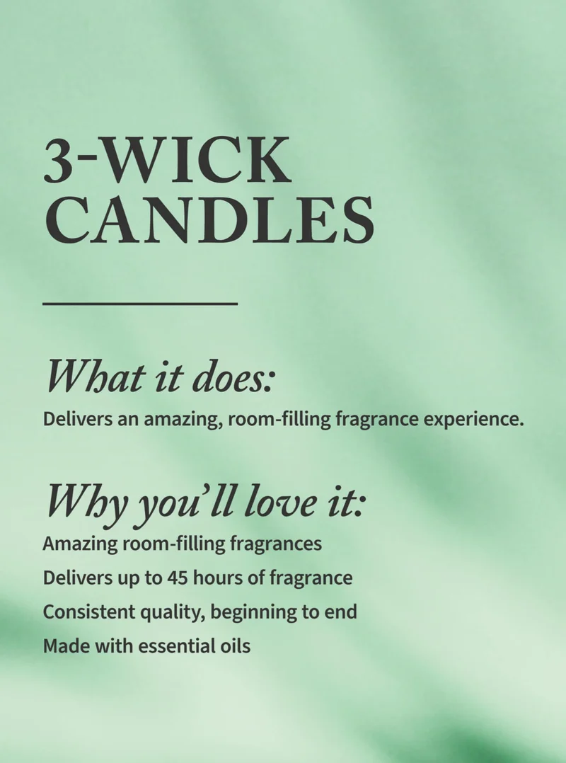 Bath & Body Works Lakeside Morning 3-Wick Candle 14.5 oz / 411 g