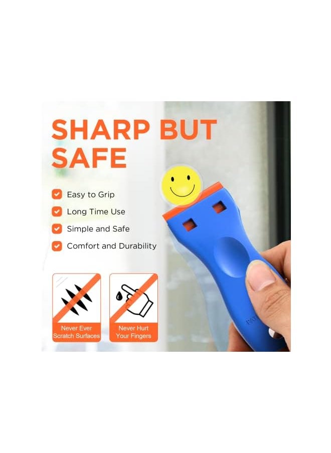 PROMASS promass Plastic Razor Blade Sc, 2 Pack Sc Tool with 100 Pack Plastic Razor Blades Decal Sticker Remover Sc Tool for Auto Window Tint Vinyl Tool Application, Easily Remove (Blue)  - Image 2