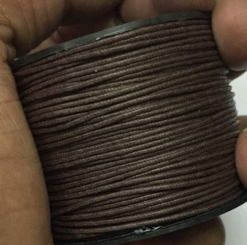 OMX 100 Mtr Coconut Brown Waxed Cotton Cord 0.5mm Thick Braided Bracelet Jewelry Making Beading Thread String (1pc, 0.5 MM) - Image 2