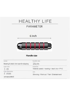 Arabest Skipping Rope with Ball Bearings Rapid Speed Adjustable Jump Rope Cable and 6” Memory Foam Handles Ideal for Aerobic Exercise Like Speed Training, Extreme Jumping, Endurance Training and Gym  - Image 4