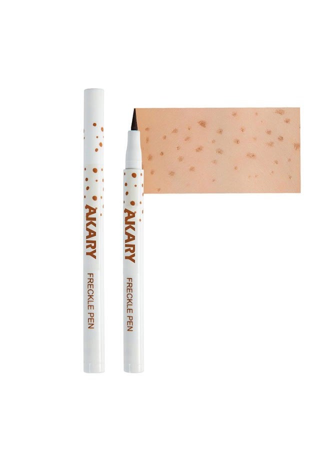 AKARY Freckle Pen Professional Lifelike Face Concealer Point Out Natural Waterproof Longlasting Soft Artificial Fine Makeup Freckle Pen Life Face Decoration (#01 Light Brown) - Image 1