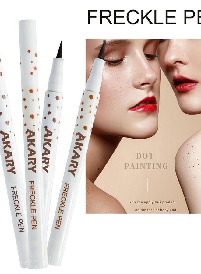 AKARY Freckle Pen Professional Lifelike Face Concealer Point Out Natural Waterproof Longlasting Soft Artificial Fine Makeup Freckle Pen Life Face Decoration (#01 Light Brown) - Image 3