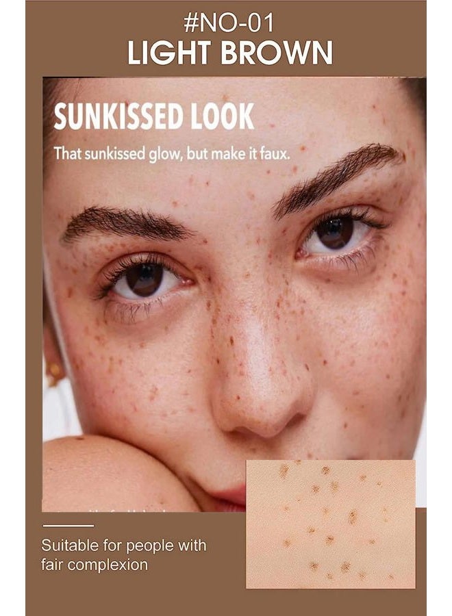 AKARY Freckle Pen Professional Lifelike Face Concealer Point Out Natural Waterproof Longlasting Soft Artificial Fine Makeup Freckle Pen Life Face Decoration (#01 Light Brown) - Image 5