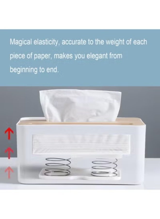 كيو 3 قطع دعم نابض صندوق مناديل الأكريليك حامل صندوق مناديل رفع الينابيع دعم أجزاء حامل مناديل مستطيل المجفف حامل مناديل الوجه موزع - Image 4