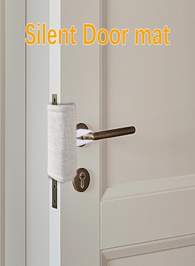 DHVSAM Door Silencer Quiet Door Closer Cushion, Padded Door Latch Cover for Nursery, Baby, Light Sleepers Noise Reduced Prevent from Locking for Toddler Safety - 4 x 3 inch, Natural Colored 2 Pic - Image 2
