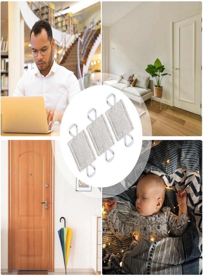 DHVSAM Door Silencer Quiet Door Closer Cushion, Padded Door Latch Cover for Nursery, Baby, Light Sleepers Noise Reduced Prevent from Locking for Toddler Safety - 4 x 3 inch, Natural Colored 2 Pic - Image 4