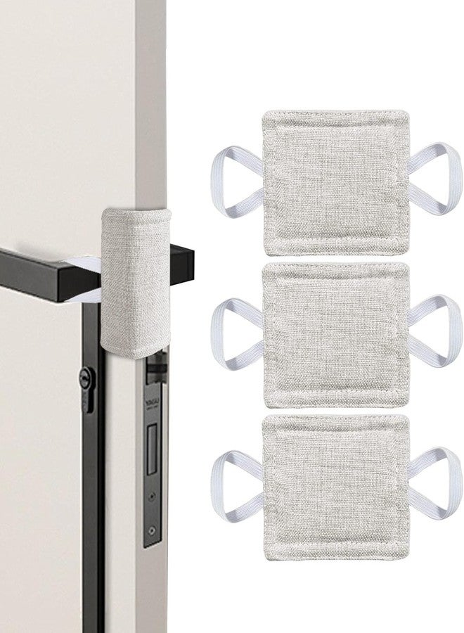 DHVSAM Door Silencer Quiet Door Closer Cushion, Padded Door Latch Cover for Nursery, Baby, Light Sleepers Noise Reduced Prevent from Locking for Toddler Safety - 4 x 3 inch, Natural Colored 2 Pic - Image 3