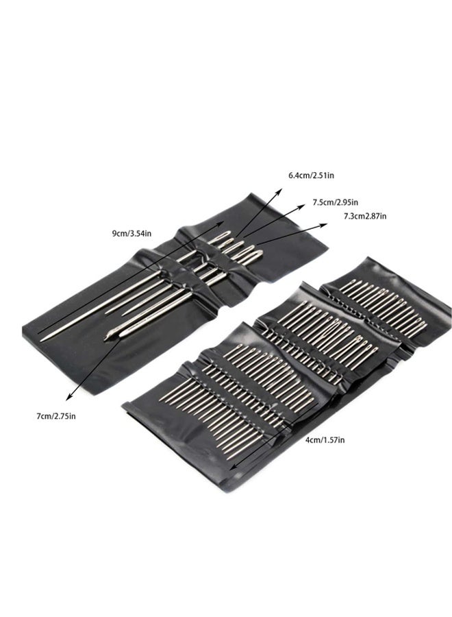 55-piece stainless steel hand sewing needle set - various sizes, multifunctional, large eye needles for embroidery and sewing, gray packaging, daily sewing, sewing machine accessories, garment sewing. - Image 4