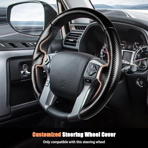 Aimato Customized Steering Wheel Cover for Toyota Tacoma 2012-2023/4Runner 2010-2024/Tundra 2014-2021/Sequoia 2014-2022 Thin,Anti-Slip,Scratch-Resistant Exclusive Car Accessory for Toyota - Image 2