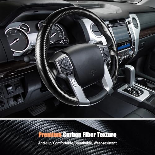 Aimato Customized Steering Wheel Cover for Toyota Tacoma 2012-2023/4Runner 2010-2024/Tundra 2014-2021/Sequoia 2014-2022 Thin,Anti-Slip,Scratch-Resistant Exclusive Car Accessory for Toyota - Image 3