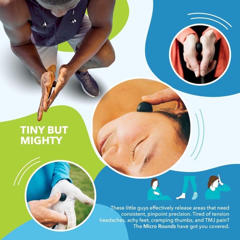 RAD Micro Rounds â€“ Firm Yoga Deep Tissue Massage Ball Set â€“ Myofascial Release Balls for Feet, Plantar Fasciitis, Jaw & Hands â€“ Trigger Point & Mobility Therapy (3-Pack) - Image 3