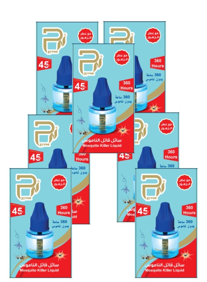 PYRON 7 Pieces Mosquito Killer Liquid 45ML - Image 1