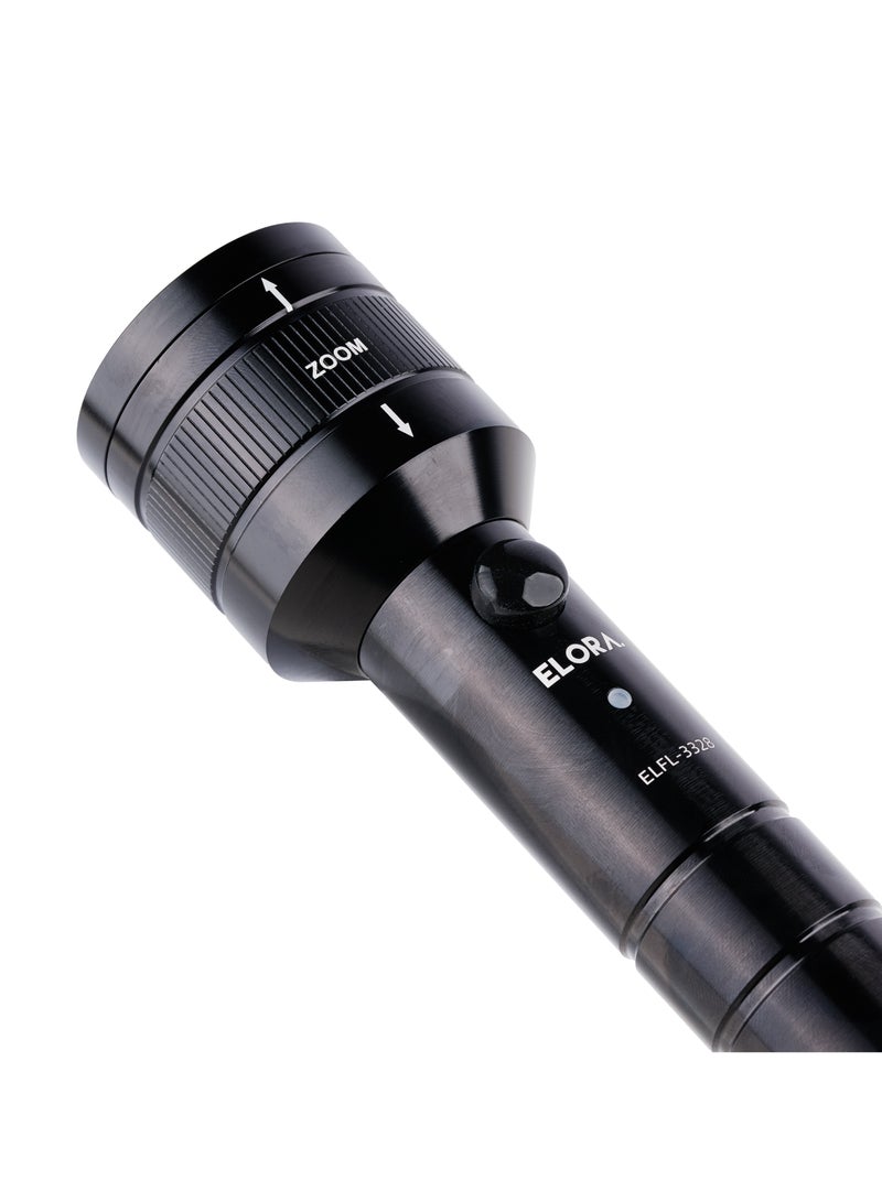 ELORA ZOOMABLE  Rechargeable Flashlight (Combo Pack) 5000mAh Battery, long battery life use, Zoom function, Durable Metal Body, Water & Shock Resistant - Image 5