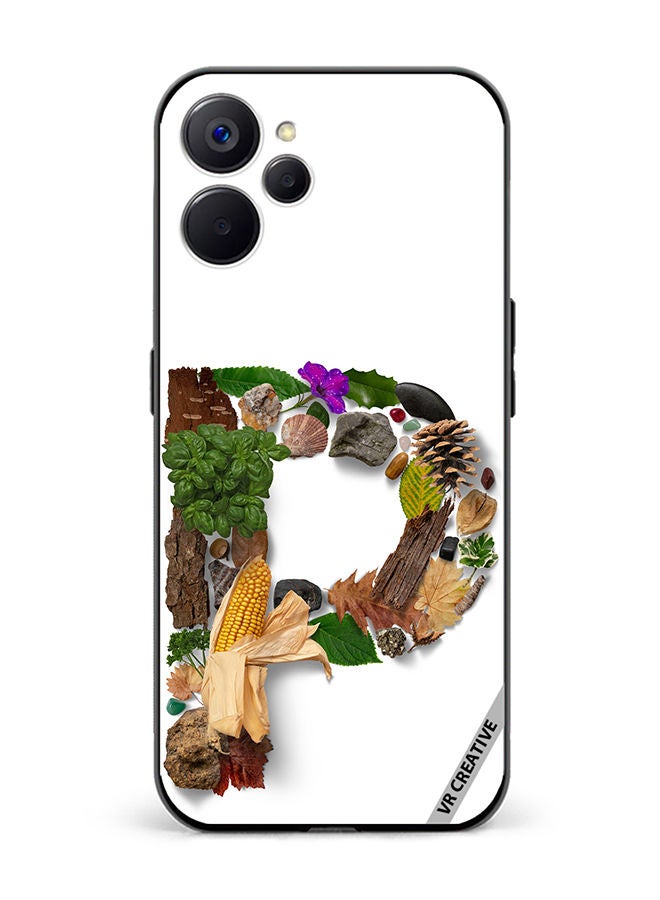 VR CREATIVE Protective Case Cover For Realme 10 5G Alphabet P Design Multicolour - Image 1