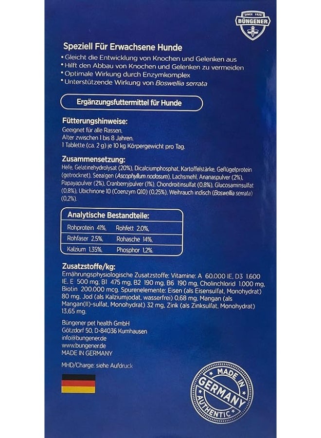 Bungener Advanced Bone & Joint Tablets Joint Care & Mobility Support Natural Flavor 185g From Varmacy - Image 3