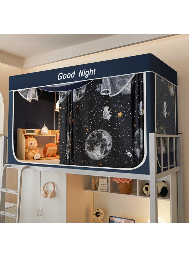 Y&D ستائر سرير بطابق علوي معتم لغرف النوم، تغطي الخصوصية، ديكور خلفية تصوير، ستارة معتمة 6 لوحات مع قمة - Image 1