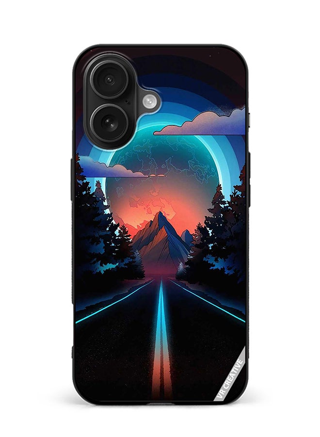 VR CREATIVE Protective Case Cover For Apple iPhone 16 Plus Road To Paradise Design Multicolour