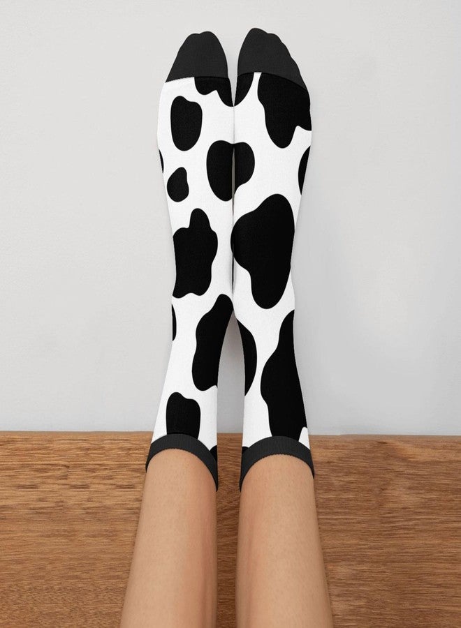 MOLIAN Unisex Fun Novelty Crazy Crew Socks Cows Print Dress Socks - Image 3