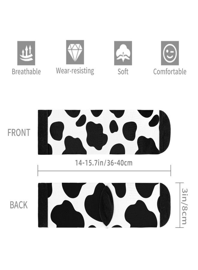 MOLIAN Unisex Fun Novelty Crazy Crew Socks Cows Print Dress Socks - Image 5