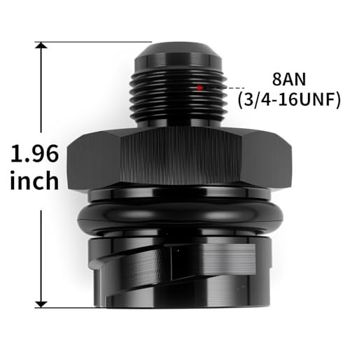 CNRAQR LS Valve Cover Oil Cap 8AN Male Fitting for LSX LS1 LS2 LS3 LS6 LS7 - Image 4