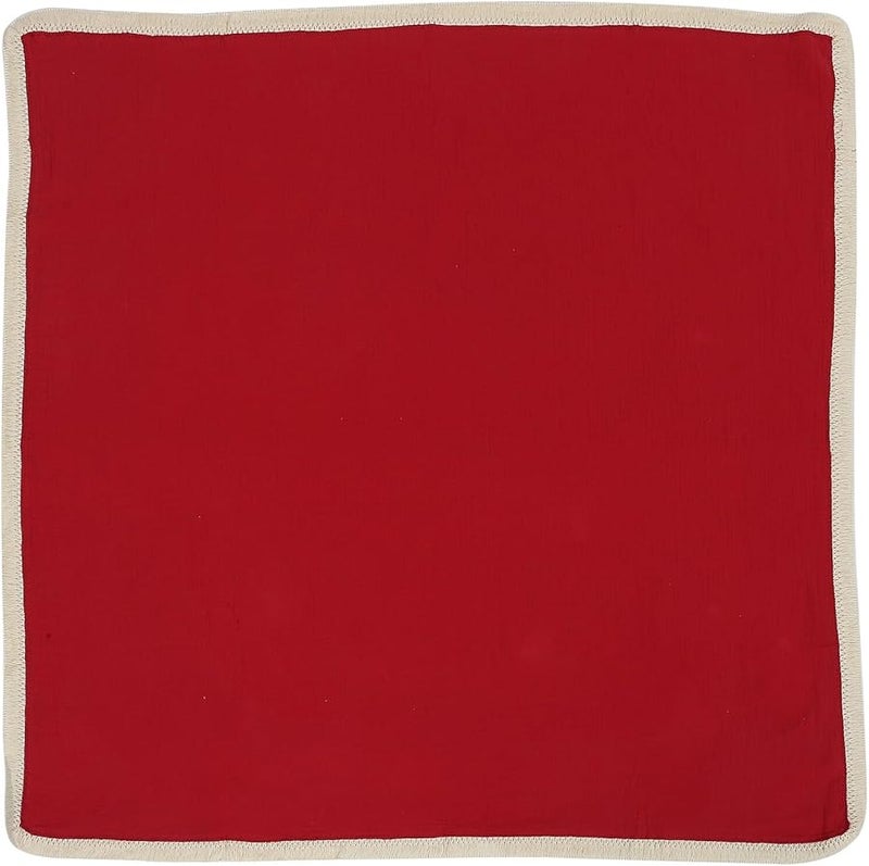 Burgundy Cotton Gauze Receiving Blanket for Newborns with Tassel Edge Comfortable Bedding - Image 1