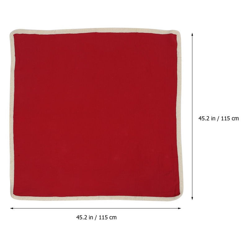Burgundy Cotton Gauze Receiving Blanket for Newborns with Tassel Edge Comfortable Bedding - Image 3