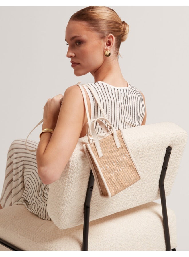 Ted Baker حقيبة أيقونية صغيرة من الرافييا الاصطناعية - Image 2