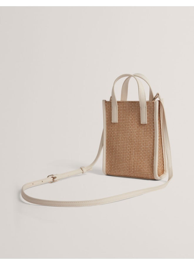 Ted Baker حقيبة أيقونية صغيرة من الرافييا الاصطناعية - Image 4