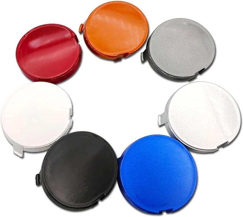 QASULER Car Front Bumper Tow Hook Cover Cap - Red - Image 1