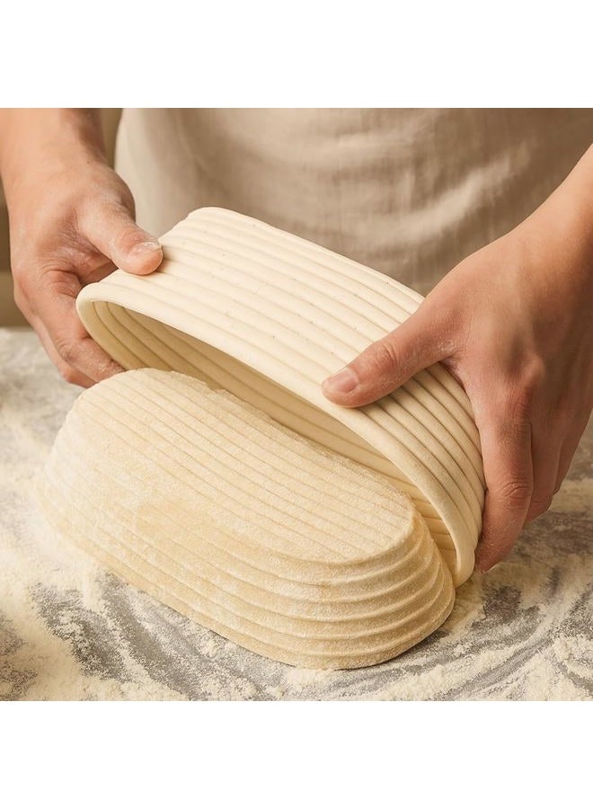 Saint Germain Bakery (10 x 6 x 4 inch) Premium Oval Banneton Basket with Liner - Perfect Brotform Proofing Basket for Making Beautiful Bread - Image 4