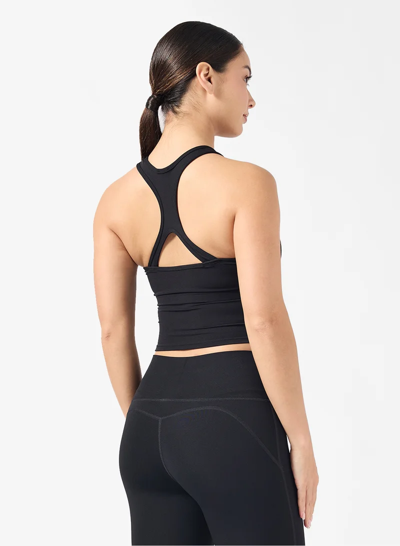 فورورد بلوزة بدون أكمام بظهر رياضي وخصر بتصميم الكورسيه