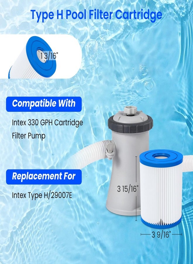 Future Way 4-Pack Type H Pool Filter Replacement for Intex 330 GPH Filter Pump for Above Ground Pools, Replace Type H, 29007E - Image 2