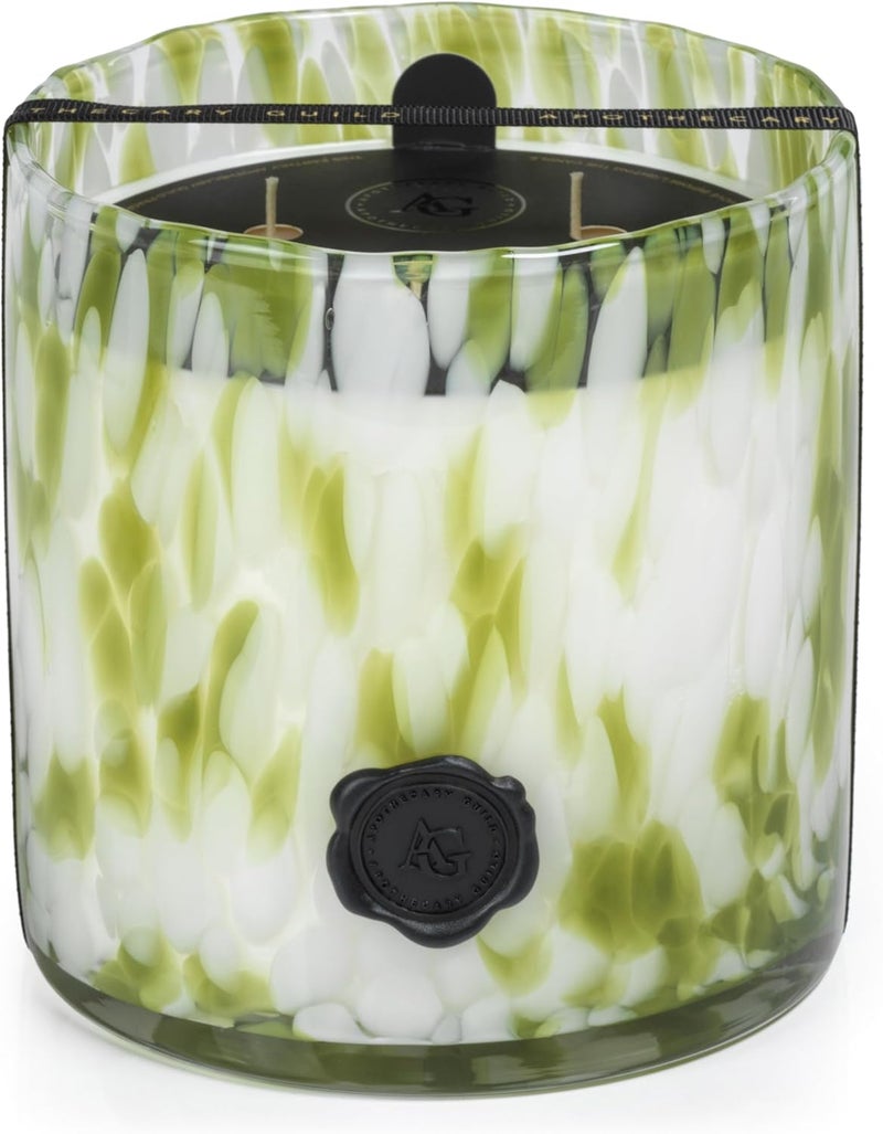 Zodax Zodax Apothecary Guild Scented Opal Glass Jar Candle- 50 oz/3-Wick - Sicilian Lemon Bergamot 
