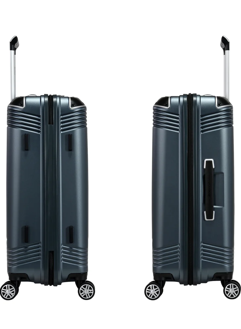 eminent Hard Case Travel Bag Medium Luggage Trolley Polycarbonate Lightweight Suitcase 4 Quiet Double Spinner Wheels With Tsa Lock KK10 Graphite