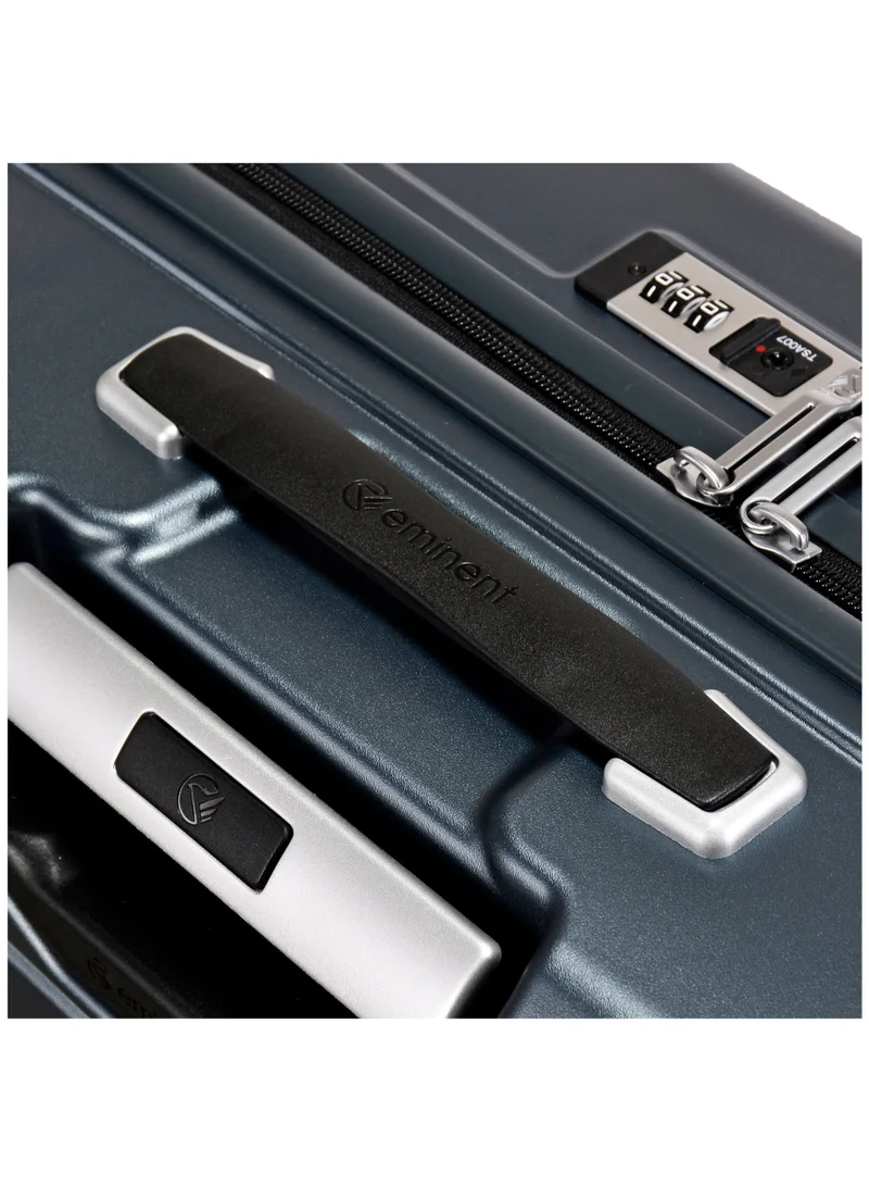 eminent Hard Case Travel Bag Medium Luggage Trolley Polycarbonate Lightweight Suitcase 4 Quiet Double Spinner Wheels With Tsa Lock KK10 Graphite